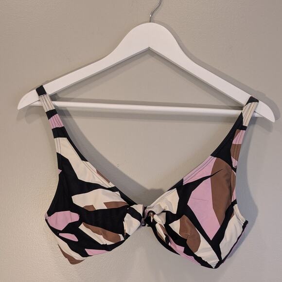 SOMA Tie Front Bikini Top Swim Beach Pool Swim Vacation Mix and Match - Size M - Picture 1 of 5
